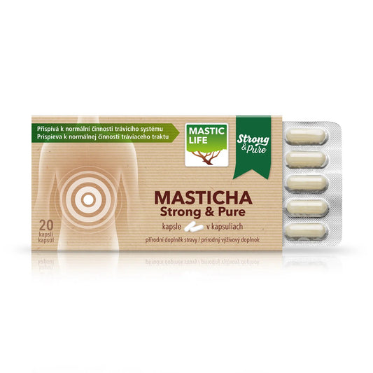 Masticha Strong&Pure Mini Pack (20 kapsúl) Masticlife open