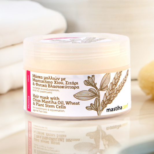 Maska na vlasy s mastichou a pšenicou