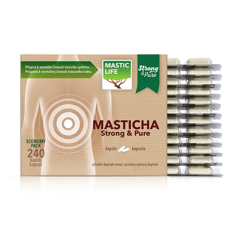 Masticha Strong&Pure Economy Pack (240 kapsul) Masticlife open