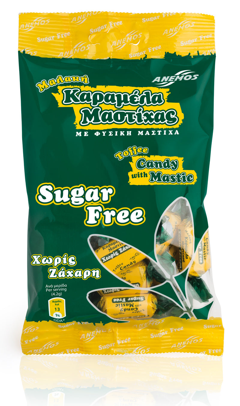 Mastichové cukríky mäkké (toffee), bez cukru 100 g
