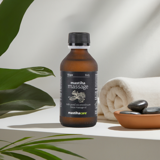 Detoxikačný masážny olej s mastichou 100 ml