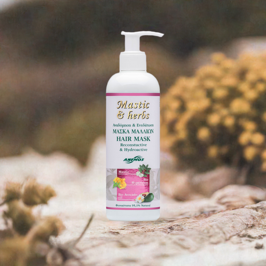 Hydratačná maska na vlasy s mastichou a UV filtrom