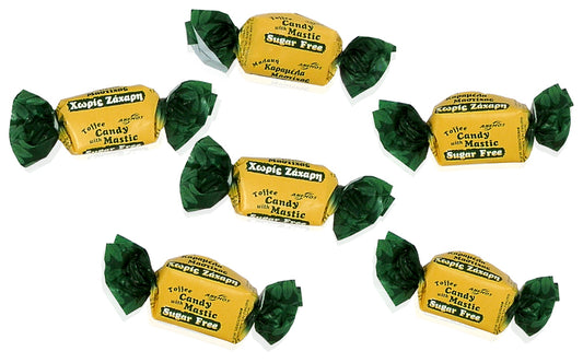 Mastichové cukríky mäkké (toffee), bez cukru 100 g